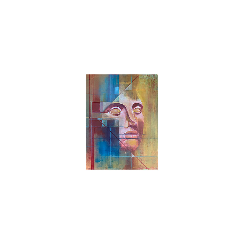 Tuval üzerine Yağlı boya Karışık teknik - 60x45 cm
