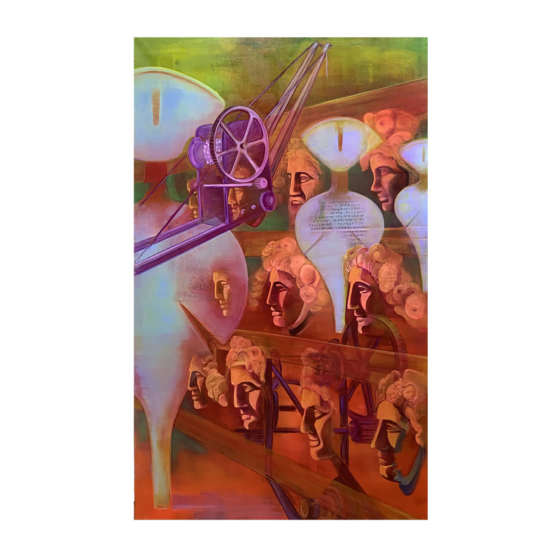 Tuval üzerine Yağlı boya Karışık teknik - 150x90 cm